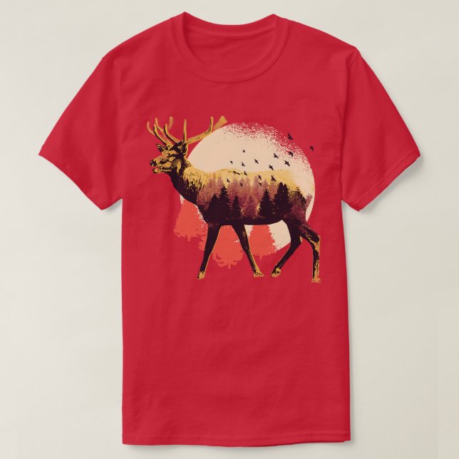 Djurjakt på djur i Moose Vilda djur T Shirt (Design framsida)