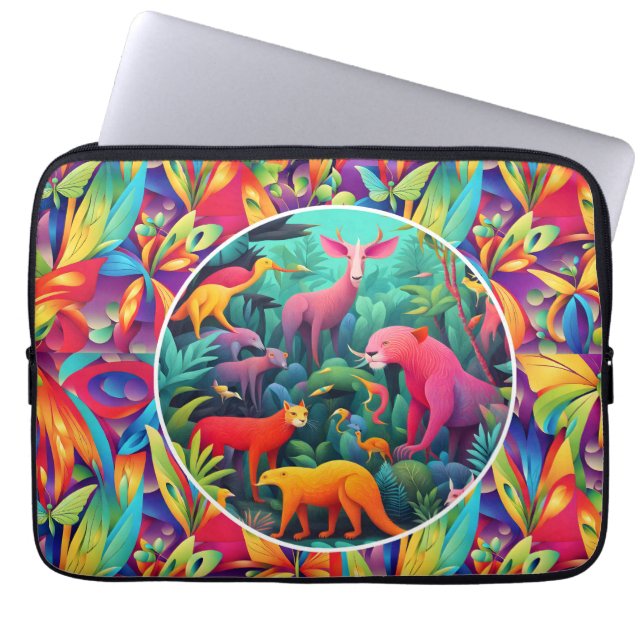 Djurjungle Laptop Fodral (Framsidan)