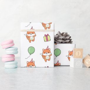 Djurkål Fox Barns födelsedag Party Presentpapper