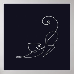 Djurkatt   Konst.   Katt Lover Poster