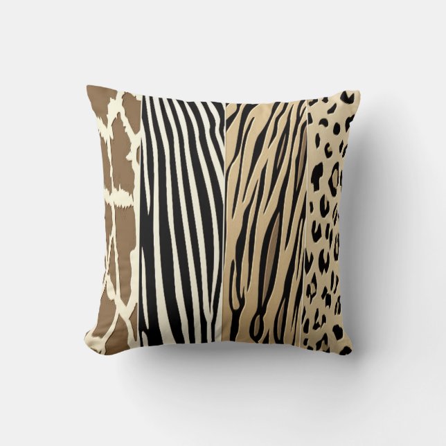 Djurkejsarfärgad Zebra Rand Pillow Kudde (Framsida)