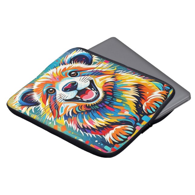 Djurkonst design med djärva, dynamiska laptop fodral (Framsida topp)