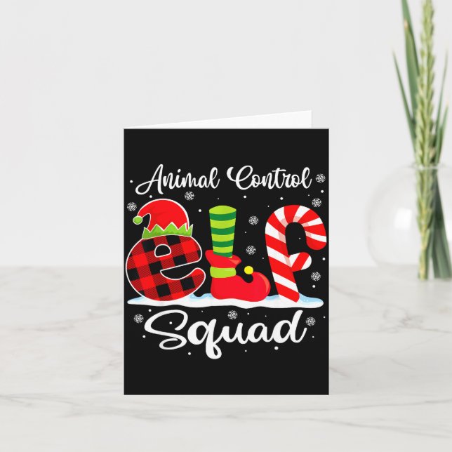 Djurkontroll Alv Squad Jul Officer Matchande Kort (Framsida)