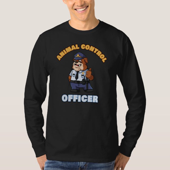 Djurkontrollansvarig - Cute Patrol Uniform & Hund T Shirt (Framsida)