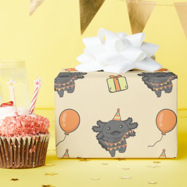 Djurkute Axolotl Barns födelsedag Party Presentpapper (Födelsedagsfest)