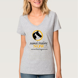 Djurläkning nu Kvinnors V-Nacke T-Shirt