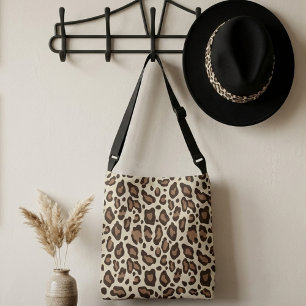 Djurleopard i vintagen mönster axelväska