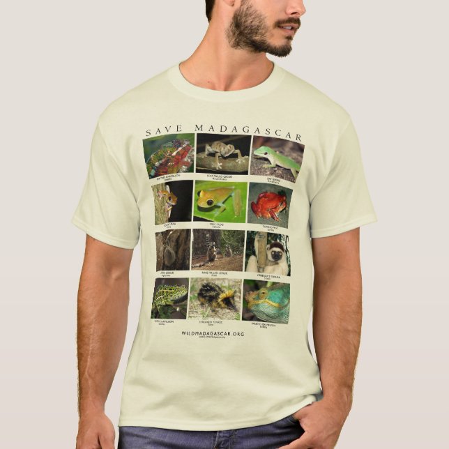 Djurliv av den Madagascar T-tröja Tee Shirt (Framsida)