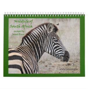 Djurliv av den Sydafrika kalendern Kalender