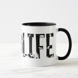 Djurliv utomhus Djur Natur Forest Typography Mugg