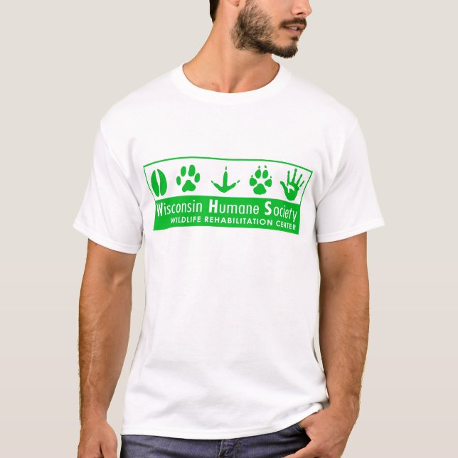 Djurlivrehabilitering centrerar logotypen t-shirt (Framsida)