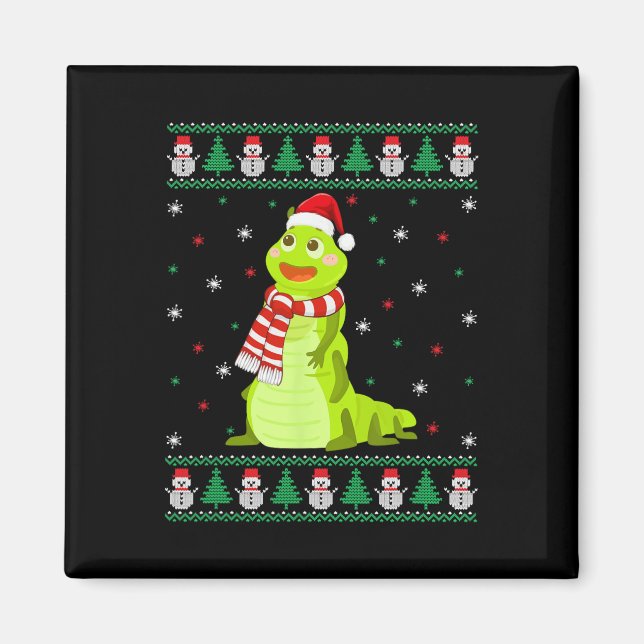 Djurmatchningsfamilj Ugly jul Sweater Magnet (Framsidan)