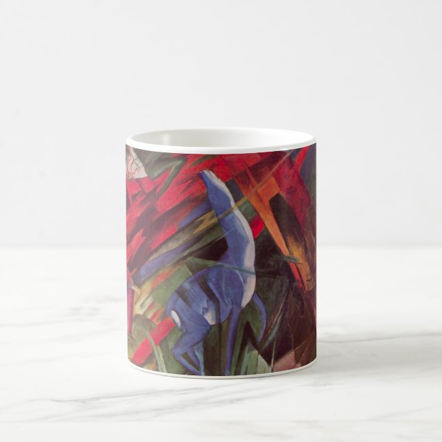 Djurmaten av Franz Marc, Vintage Cubism Art Kaffemugg (Center)