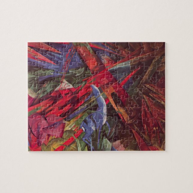 Djurmaten av Franz Marc, Vintage Cubism Art Pussel (Horisontell)