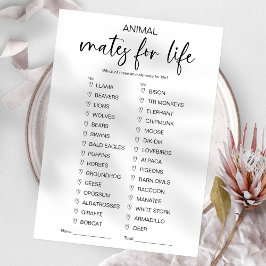 Djurmatriser för Möhippa av liv Inbjudningar