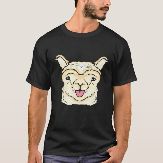 Djurmed Lama Kamel T Shirt (Framsida)