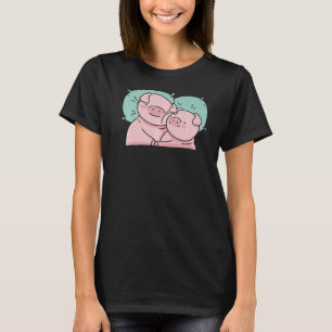 Djurmotiv för djur i gris av sovande typ gris Prem T Shirt