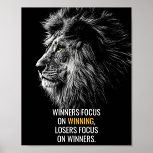 Djurmotivation - vinnare fokuserar på vinnare poster