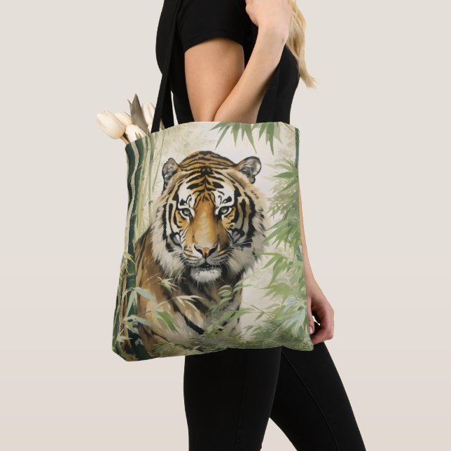 Djurnatur Tiger Bamboo Tygkasse (Närbild)