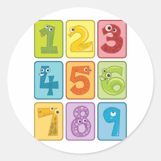 Djurnummer Runt Klistermärke