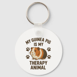 Djurnyckelkedja för terapibehandling i Guinea Gris Nyckelring