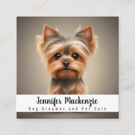 Djuromsorg Groomer Groomer-tjänst för Hund Fyrkantigt Visitkort