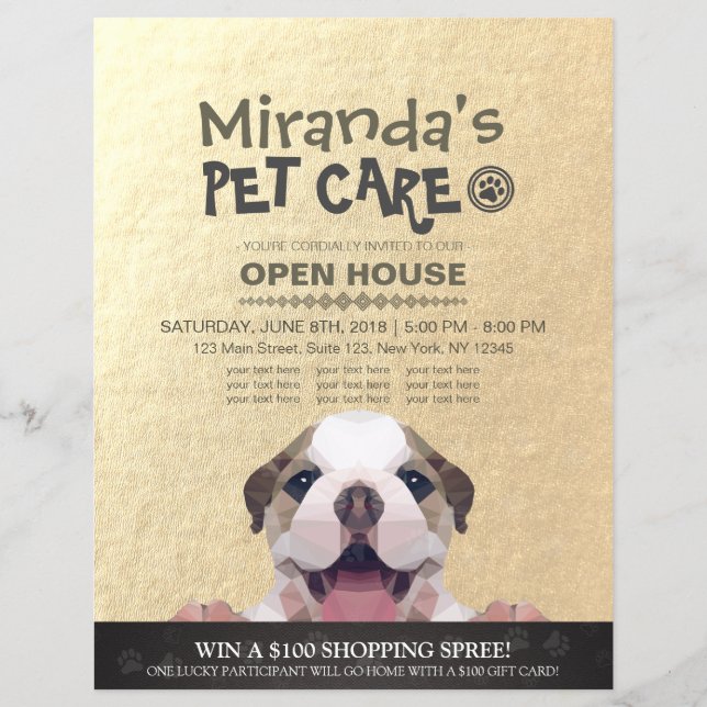 Djuromsorg Grooming Shop Pet Beauty Salon Open Hou Reklamblad (Framsidan)