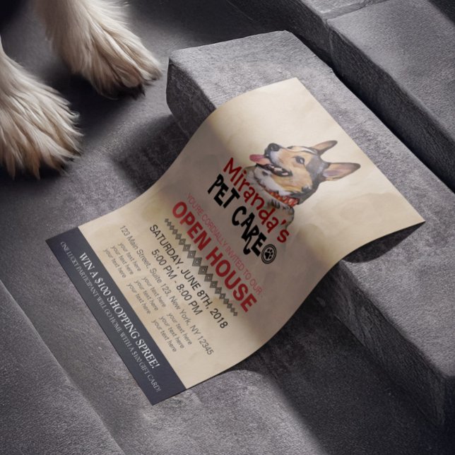 Djuromsorg Grooming Shop Pet Beauty Salon Open Hou Reklamblad (Skapare uppladdad)