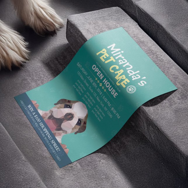 Djuromsorg Grooming Shop Pet Beauty Salon Open Hou Reklamblad (Skapare uppladdad)