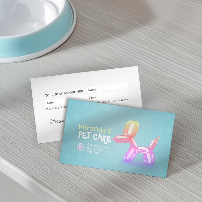 Djuromsorg Grooming Sitta Bathing Cute Hund Balloo Tidsbeställning Kort (Skapare uppladdad)