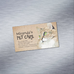 Djuromsorg Grooming Sitta Bathing Pet Beauty Salon Magnetiska Visitkort