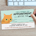 Djuromsorg Möte påminnelse för Funny Cat Visitkort<br><div class="desc">Behålla dina hårigets vänner i tid med dessa humoristiska möte påminnelsekort! En gammal katt påminner kunderna att inte glömma. De här roliga korten är underbara för veterinärer,  husdjursresande och mycket annat. Det finns gott om utrymme för att anpassa både fram och tillbaka med din företagsinformation.</div>