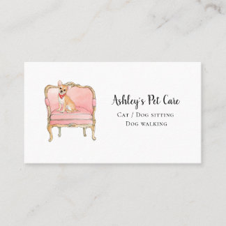 Djuromsorg, sitta, grooming möte visitkort