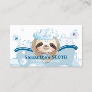 Djuromsorg Spa Sitta Bathtub Hund Groomer Sloth Visitkort
