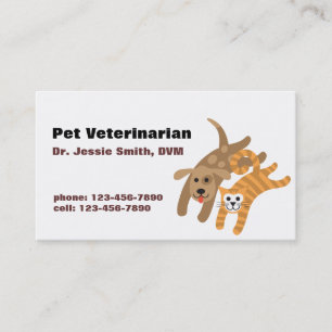 Djuromsorg visitkort för älsklings- Veterinarian