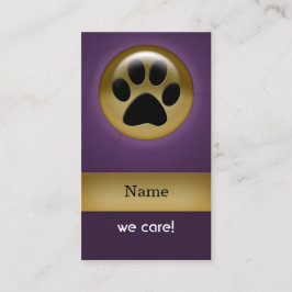 djuromsorga Affärskort för utskrift av lila på ele Visitkort