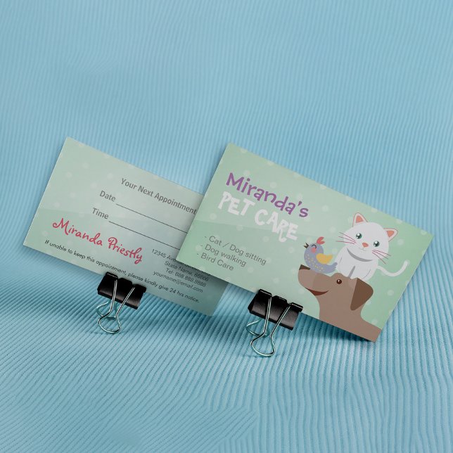 Djuromsorga Sitta Bathing och Grooming Beauty Salo Tidsbeställning Kort (Skapare uppladdad)