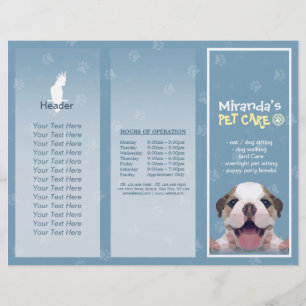 Djuromsorga Sitta Grooming Salon Tri-Fold Brochure