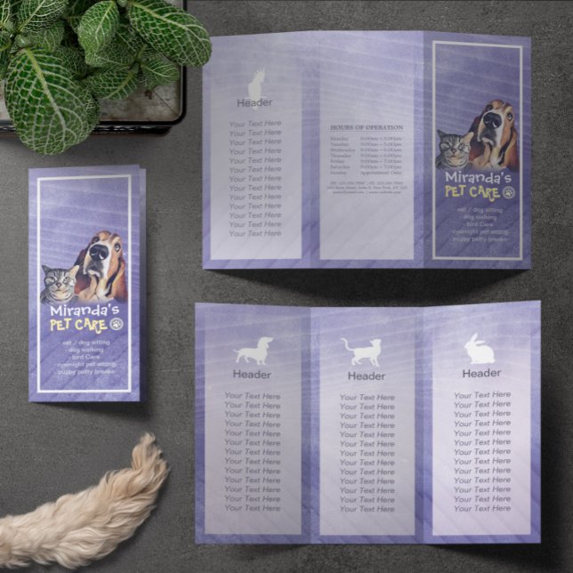 Djuromsorga Sitta Grooming Salon Tri-Fold Brochure (Skapare uppladdad)