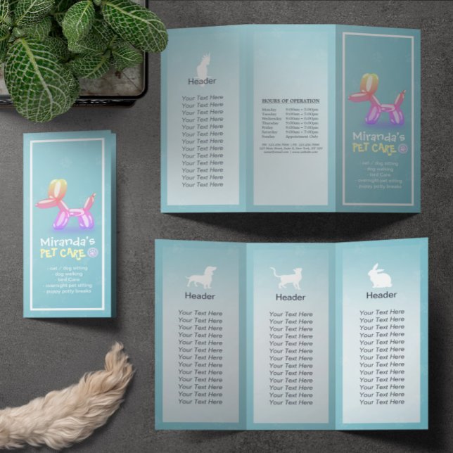 Djuromsorga Sitta Grooming Salon Tri-Fold Brochure (Skapare uppladdad)