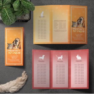 Djuromsorga Sitta Grooming Salon Tri-Fold Brochure