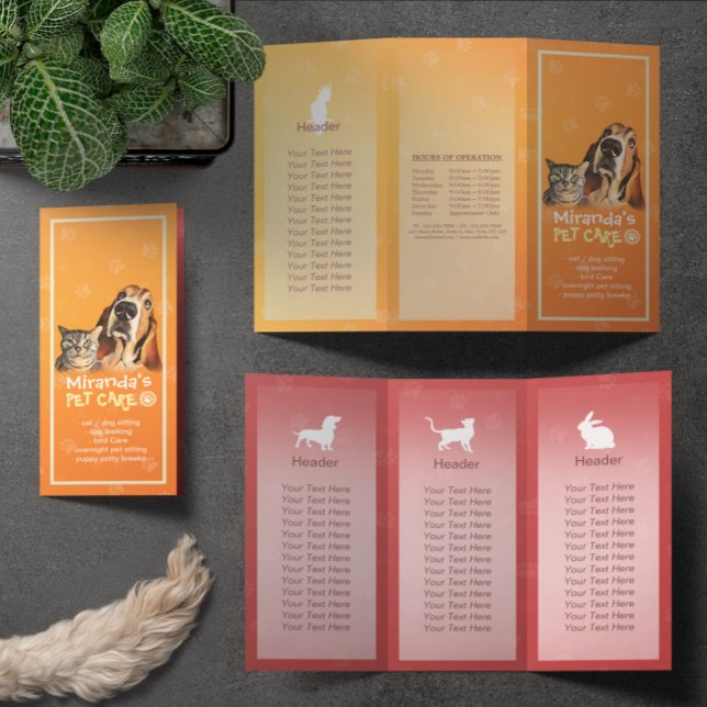 Djuromsorga Sitta Grooming Salon Tri-Fold Brochure (Skapare uppladdad)