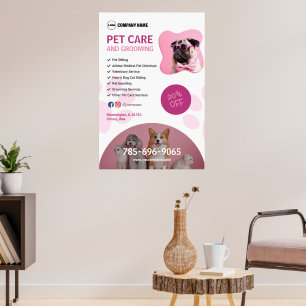 Djuromsorga tjänster Poster