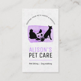 Djuromsorgare tjänster/Sitta-tjänster/Pet-affär Visitkort