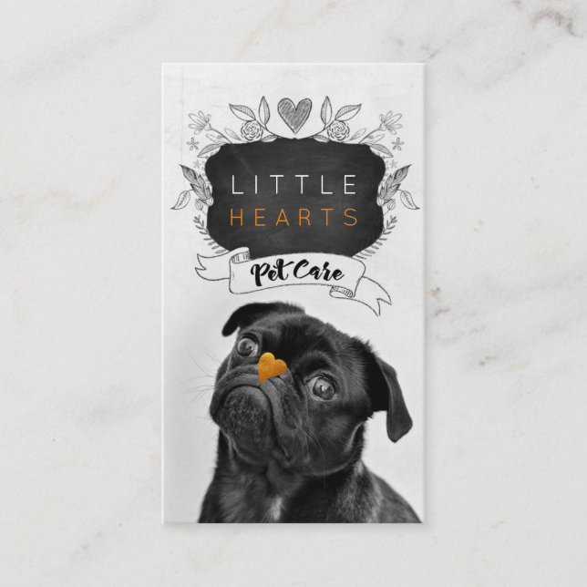 Djuromsorgare tjänster/Sitta-tjänster/Pet Shop Visitkort (Framsida)