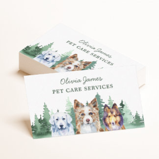djuromsorgt affärskort med hund visitkort