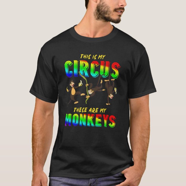 Djurpark Djur Detta Är Min Cirkus Dessa Är Mina Ap T Shirt (Framsida)