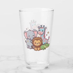Djurpark Söt Djur Kawaii Barn Kul Vilda Safari Res Glaskopp