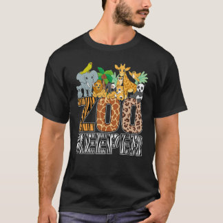 Djurparksarbetar kostym zebra vildtryck afrikanskt t shirt