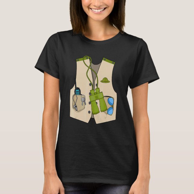 Djurparksarbetare Halloween-kostym män kvinnor T Shirt (Framsida)